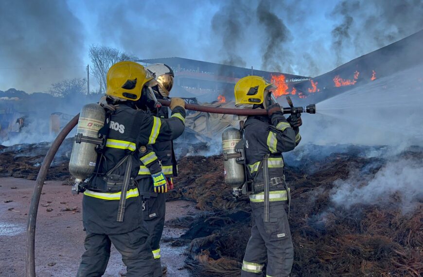 Incêndio em depósito de pneus em Senador Canedo já dura mais de 48 horas