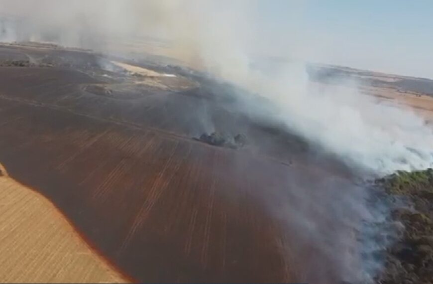 Pelo menos cinco fazendas são atingidas por grande incêndio, em Caiapônia 
