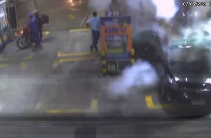 Carro explode em posto de gasolina e mata motorista no RJ